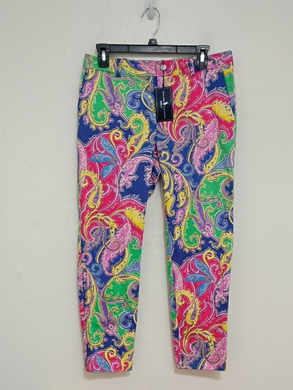 Ralph Lauren Golf Colorful Paisley Print Straight Pant Size 4 NWT MSRP $185